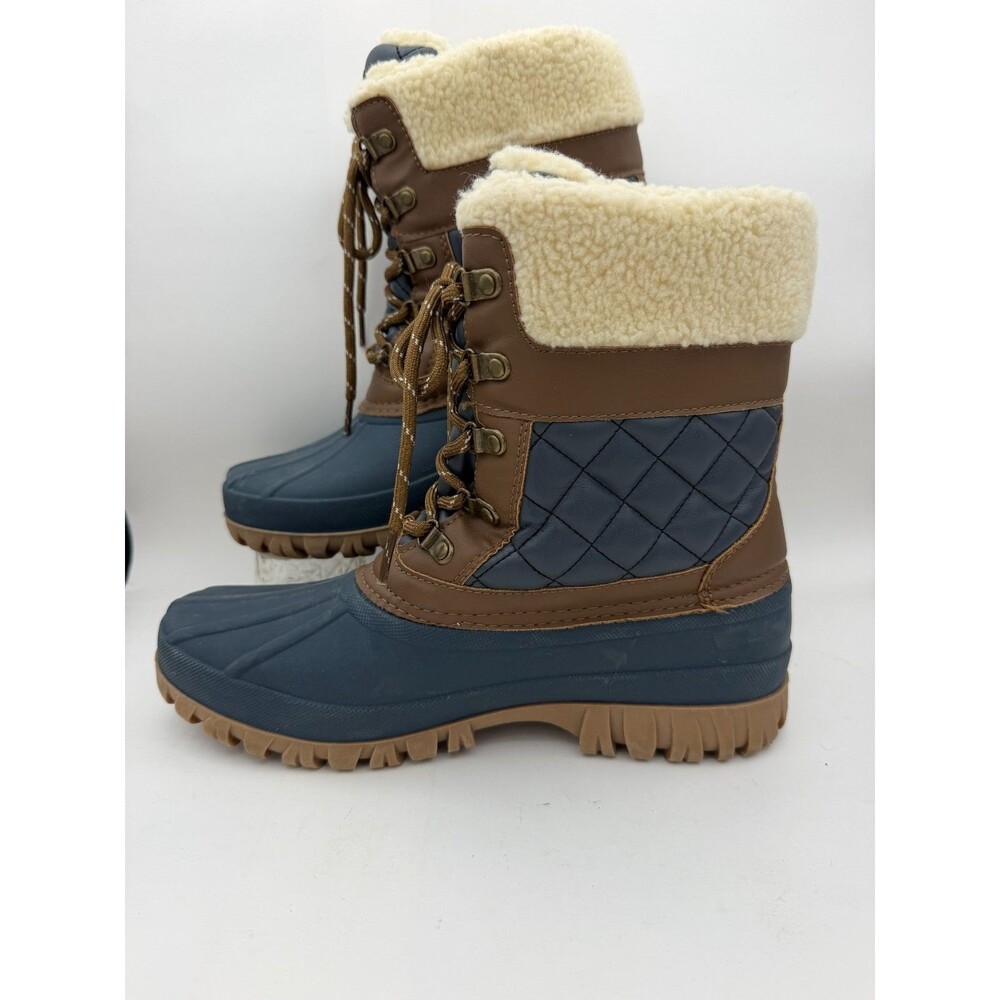 Storm by Cougar Winter Duck Boots Womens Size 10 Faux Fur Waterproof Lace Up
